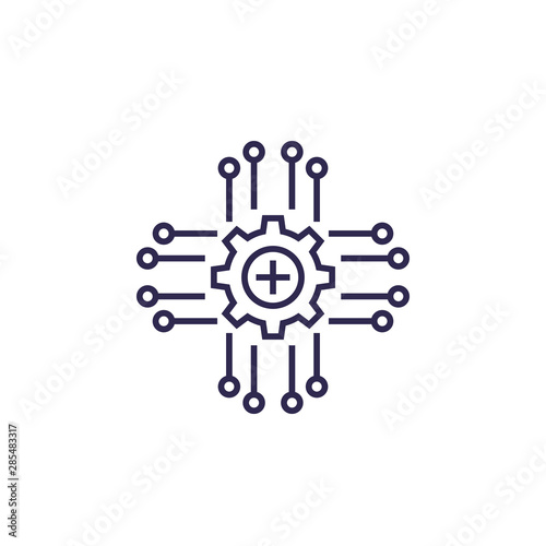 framework icon, vector line design