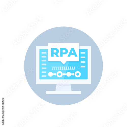 RPA vector icon, Robotic process automation