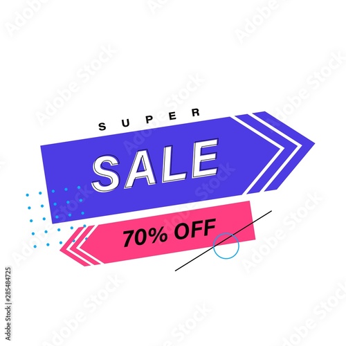 Sale banner template. Weekend specials offer. Vector