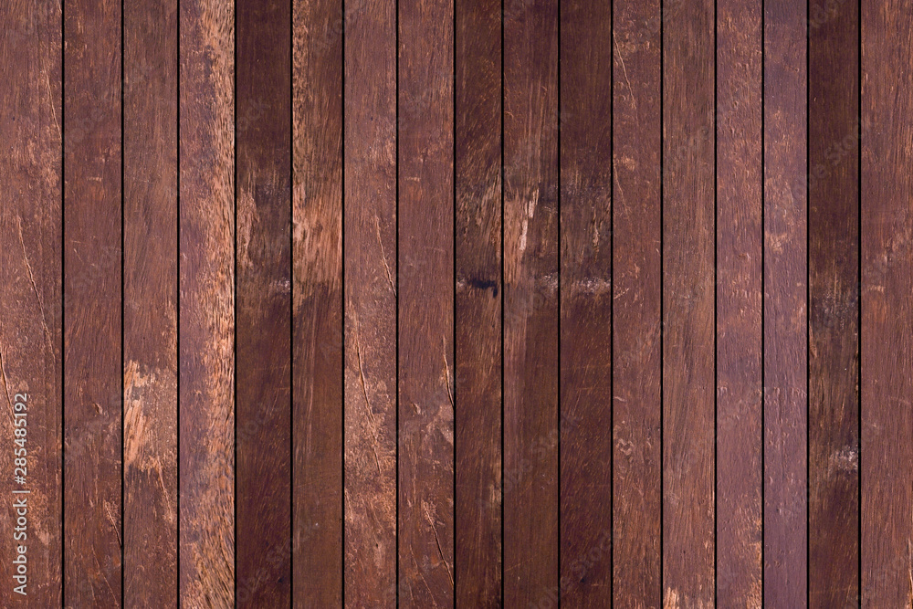 close up striped retro style of brown wood background for design concept	 - obrazy, fototapety, plakaty 