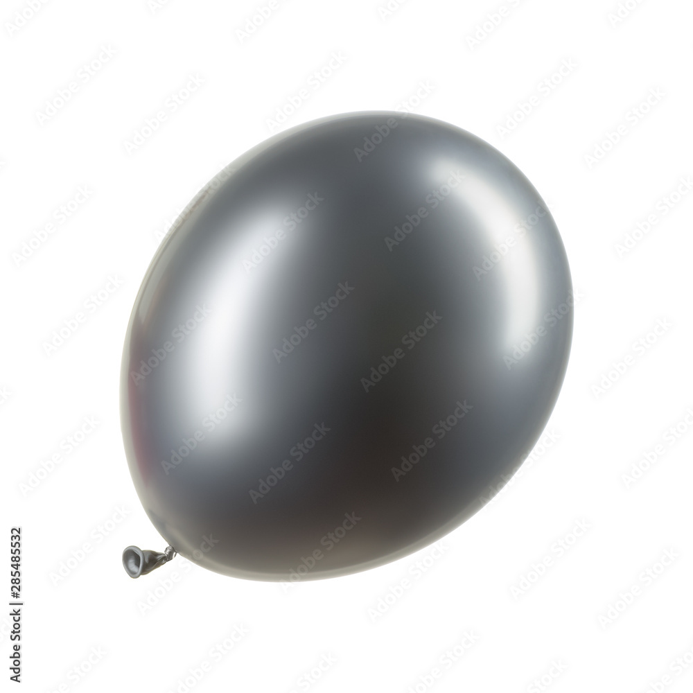 Single chrome silver helium balloon, element of decorations