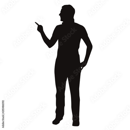 Man Pointing Silhouette