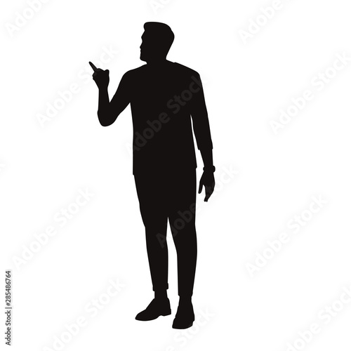 Man Pointing Silhouette