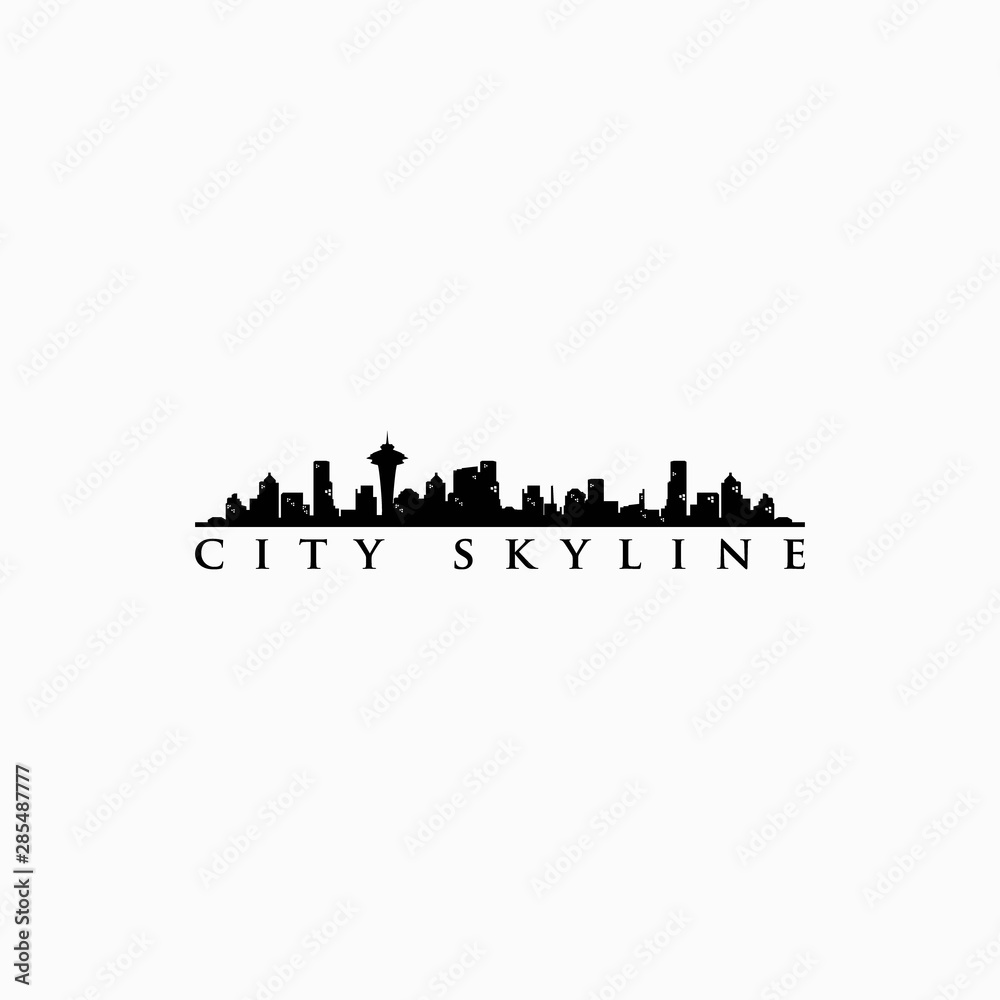 Obraz premium city skyline logo design inspiration . city skyline vector template