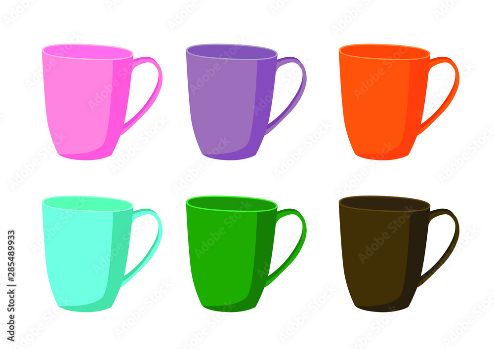 coffee cup Multi color on white background illustration vector coffee cup Multi color on white background illustration vector