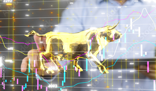 bullish Diagram - Graph Stock Trading © vegefox.com