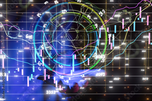 bullish Diagram - Graph Stock Trading