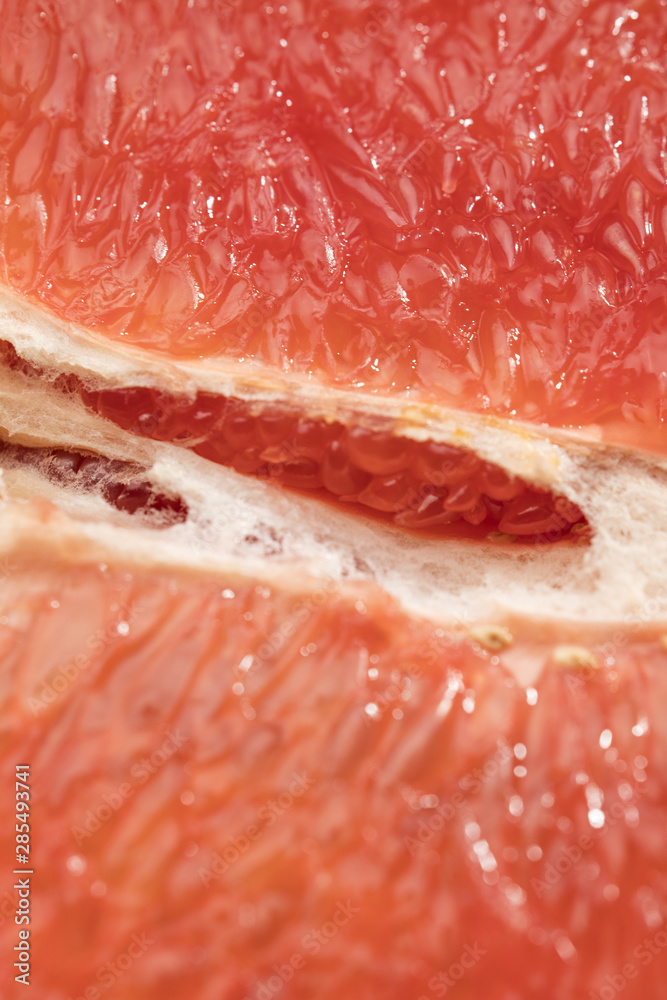 Extreme close-up of grapefruit pulp Extreme close-up of grapefruit pulp