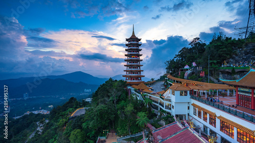 Sunset Of Chin Swee Temple