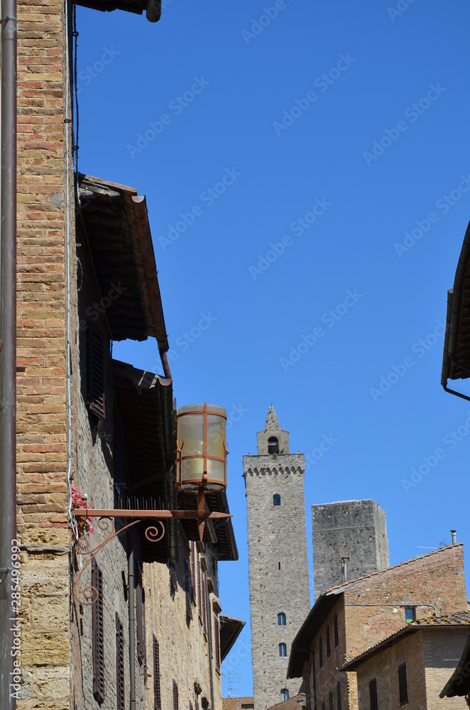 Fototapeta premium village san gimignano tuscany italy 