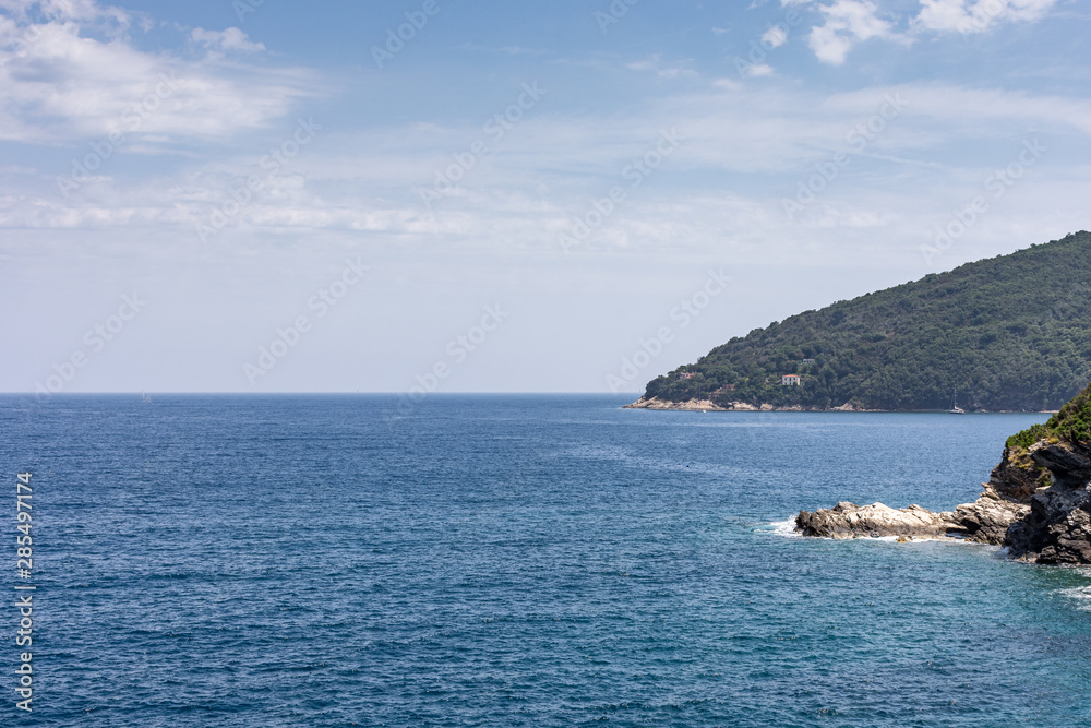 Splendid panoramic view of the blue and crystalline sea of the island of Elba in Italy Splendid panoramic view of the blue and crystalline sea of the island of Elba in Italy