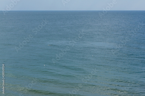 landscape of sea and sky in summer, sunny day