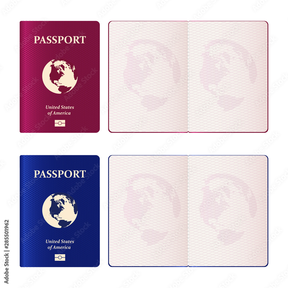 © Emil - Realistic passport vector design illustration isolated on white background