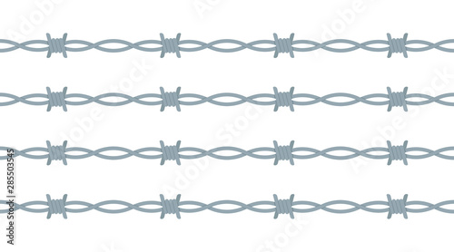 Barbed wire vector design illustration isolated on white background