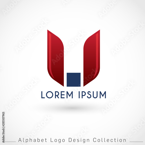 Free Download Letter U Logo Design Template isolated on white background : Vector Illustration - GFXLoad