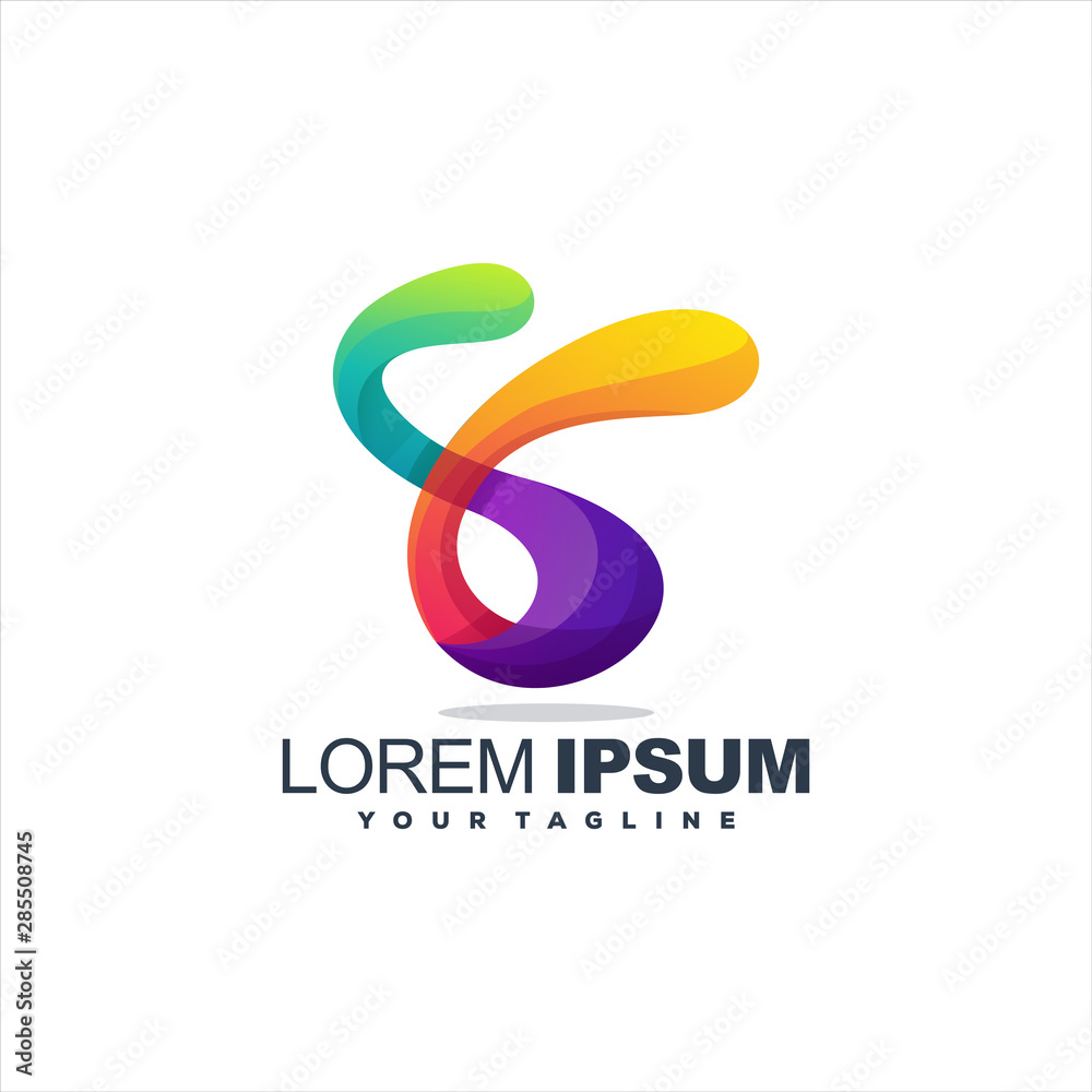 Fototapeta premium awesome gradient abstract logo design