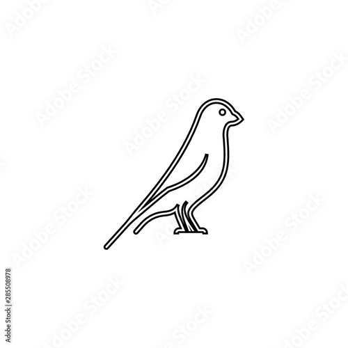 logo design with a canary shape which can be used for symbols