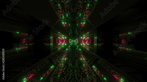 futuristic stylish textured sci-fi tunnel corridor wallpaper 3d rendering motion background loop photo