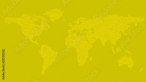 Fototapeta Naklejka Na Ścianę i Meble -  Halftone world map background - vector graphic with dots