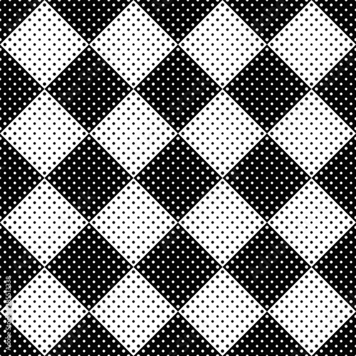 Abstract geometrical black and white circle pattern background design - monochrome vector illustration from circles
