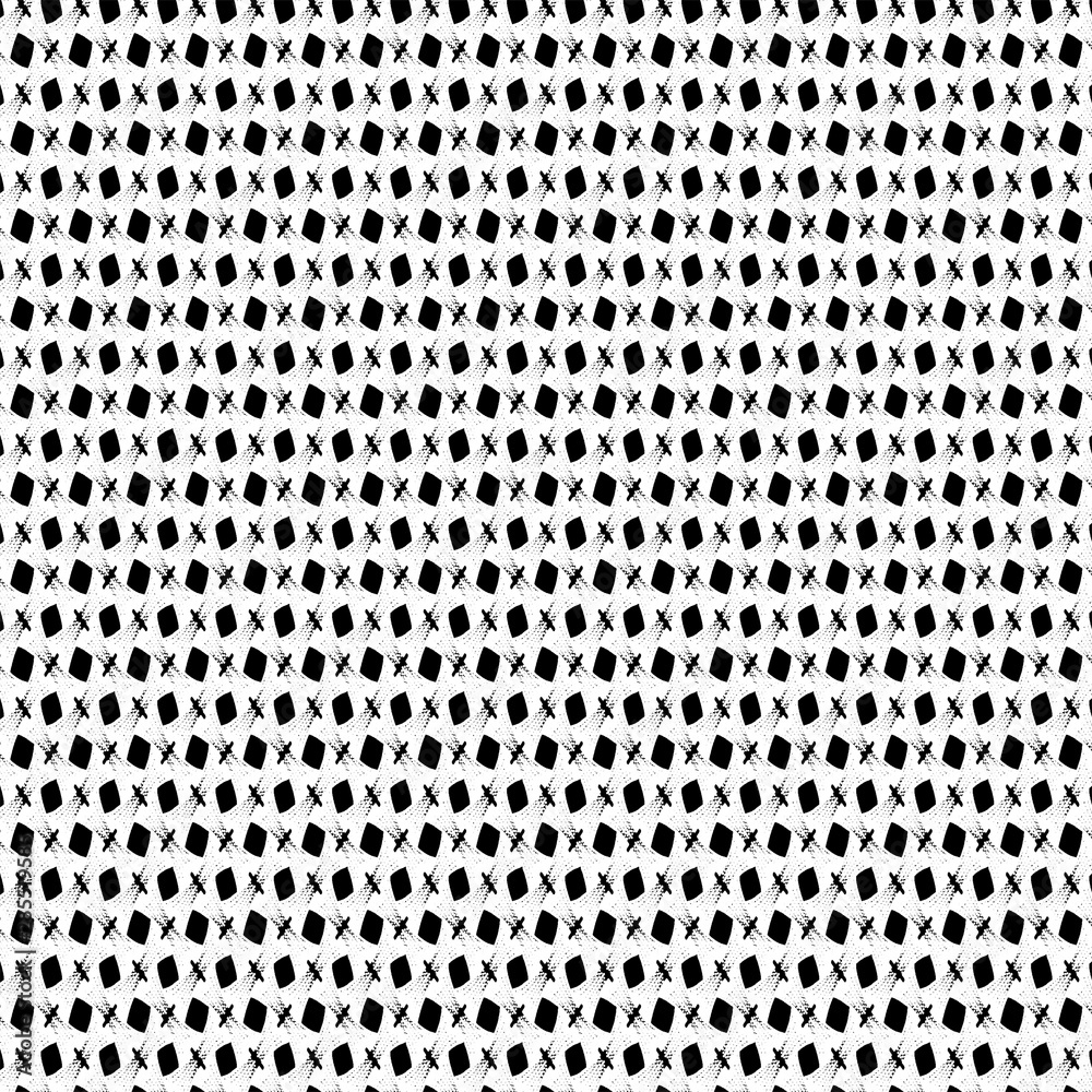 Texture of sturdy canvas with a pattern by interrupted stripes, lines, dots, shapes. Carpet. Monochrome. Design for backgrounds, wallpapers, covers and packaging