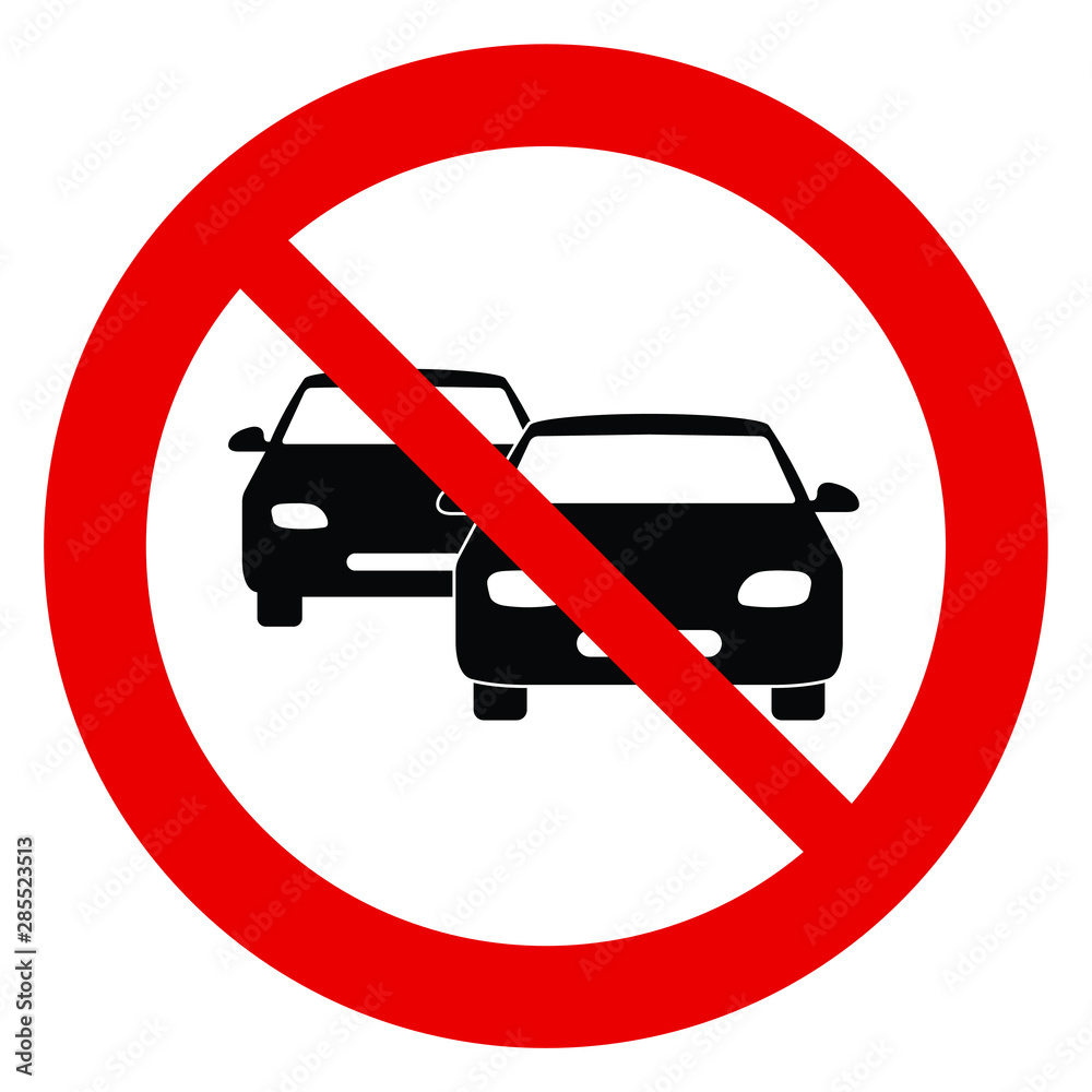 No car vector. Not allow car sign. The red circle prohibiting sing No car vector. Not allow car sign. The red circle prohibiting sing