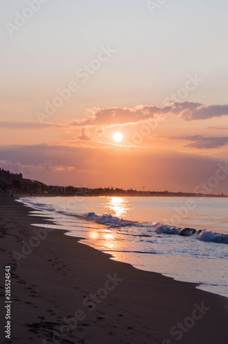 Landscape photo of the beach of Port Ginesta in Barcelona.