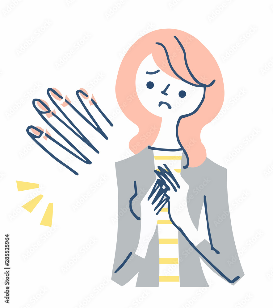 指のささくれ　女性