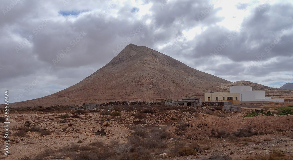 Tindaya is a volcanic mountain on Fuerteventura