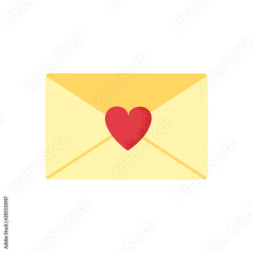 Isolated Love envelope icon