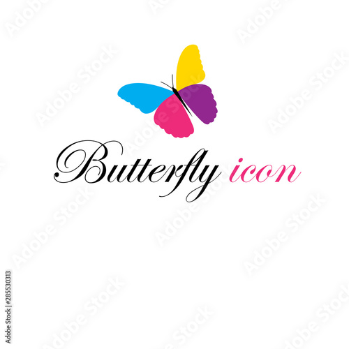 Vector Graphics Icon beautiful multicolored Butterfly