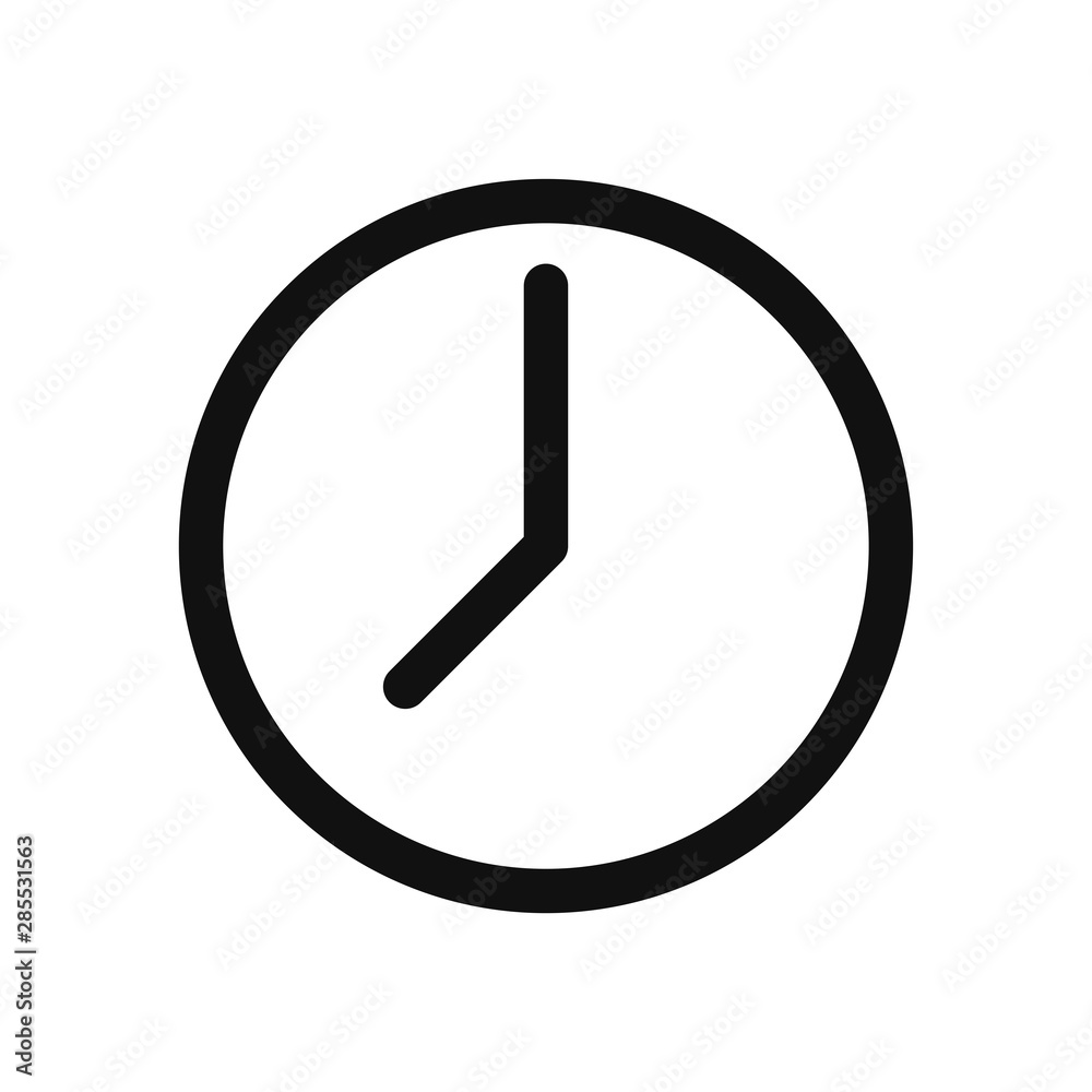 Clock vector icon in modern design style for web site and mobile app Clock vector icon in modern design style for web site and mobile app