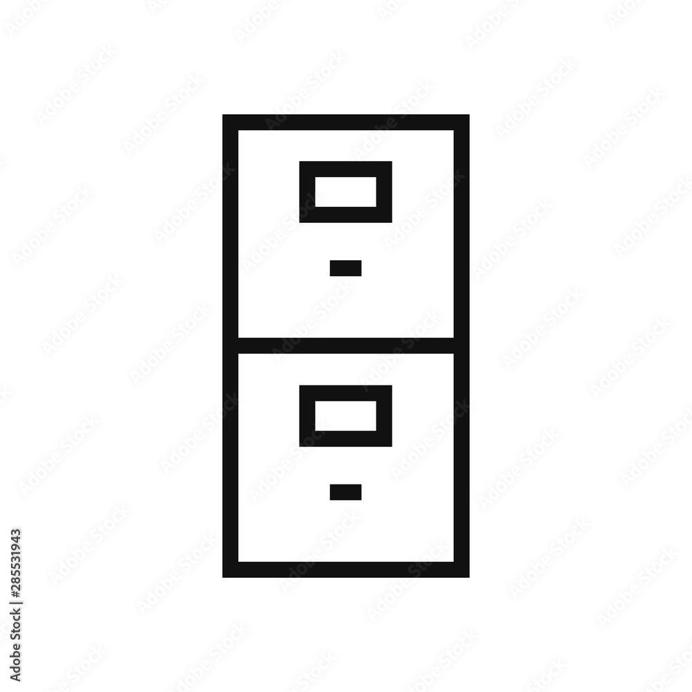 Chest of drawers, archive vector icon in modern design style for web site and mobile app Chest of drawers, archive vector icon in modern design style for web site and mobile app