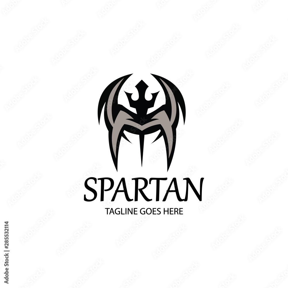 Spartan logo design template. Vector illustration
