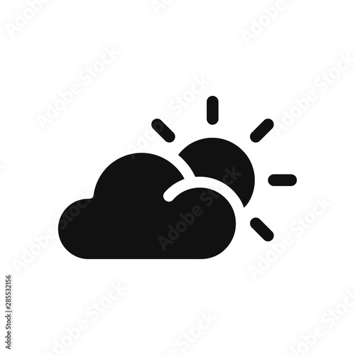 Cloudy vector icon in modern design style for web site and mobile app