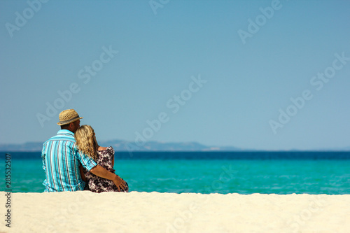 couple in love on the beach