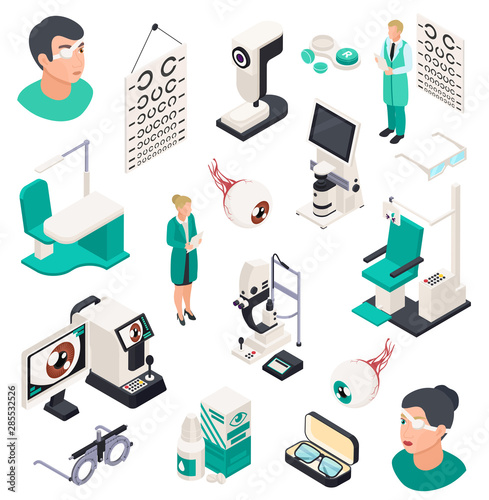 Eye Care Professional Icons © Macrovector