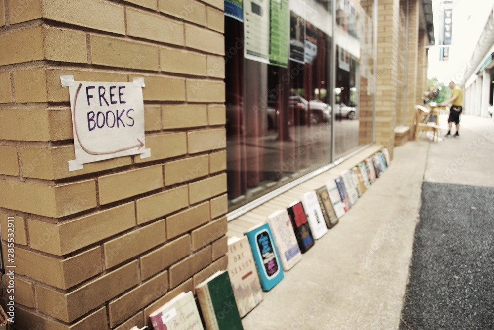 Free Books Shop Window Street Life