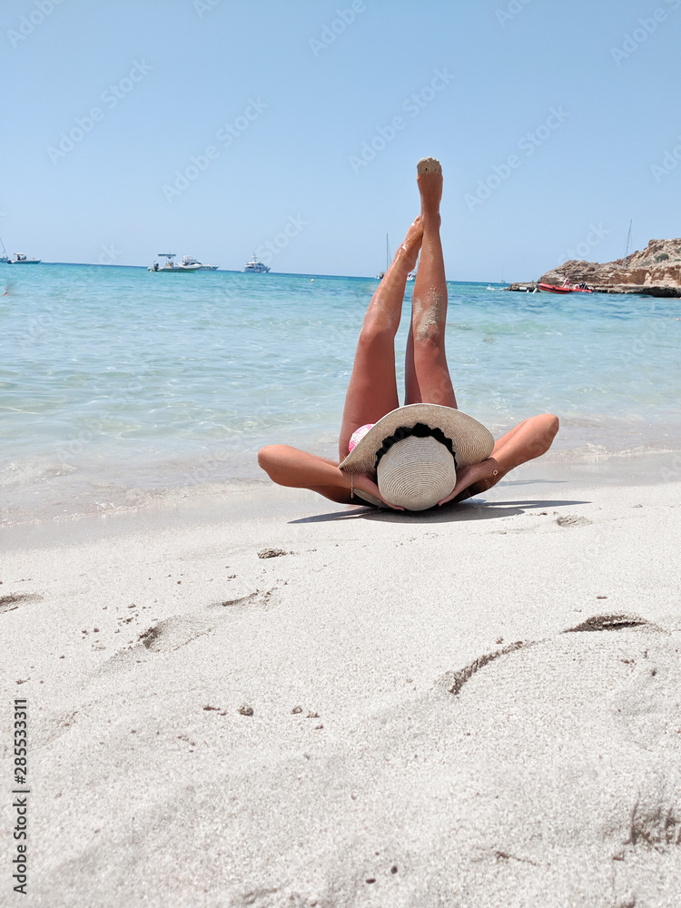 Fototapeta premium person on the beach