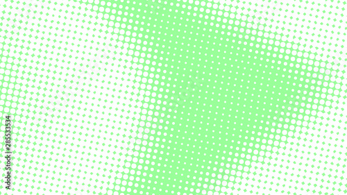 Pale green dotted background in retro pop art comic style, vector illustration