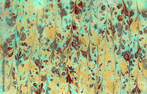 Water marble texture in yel...