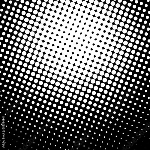 Monochrome black and white pop art background with dots design  abstract vector illustration in retro comics style