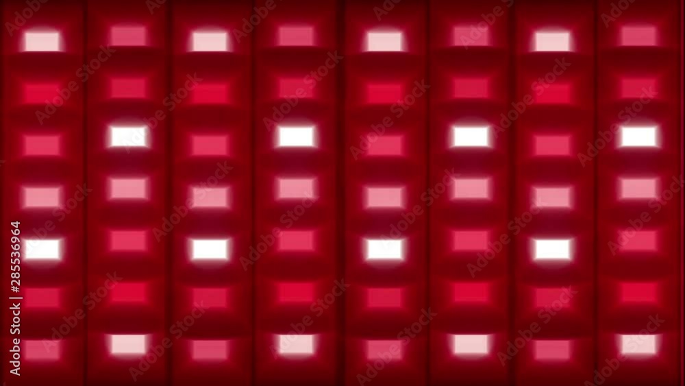 Moving red and white tiles, animation Moving red and white tiles, animation