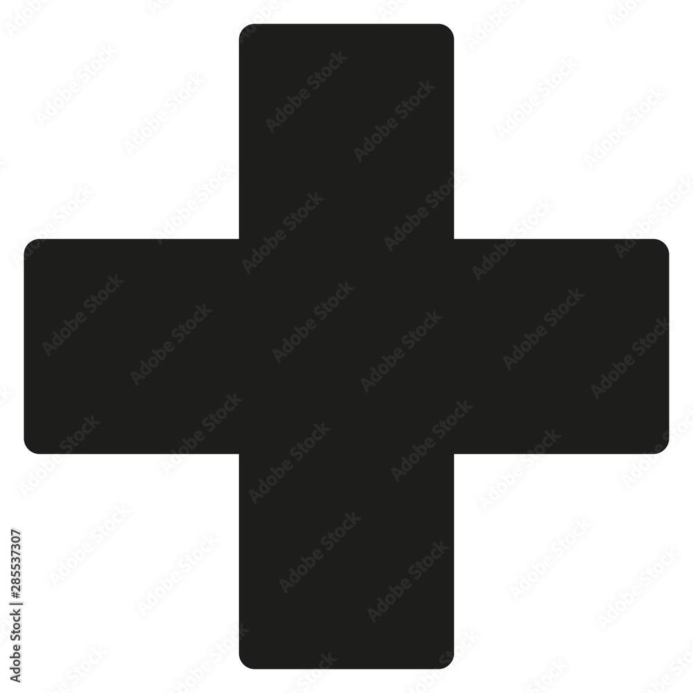 Black plus icon isolated on white background Black plus icon isolated on white background