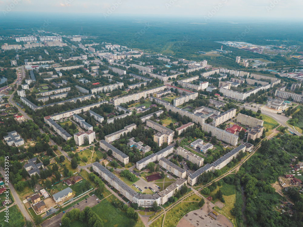 Aerial view of the town Tikhvin, Russia Aerial view of the town Tikhvin, Russia