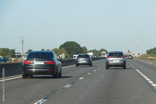 Cars on the highway in France © oceane2508