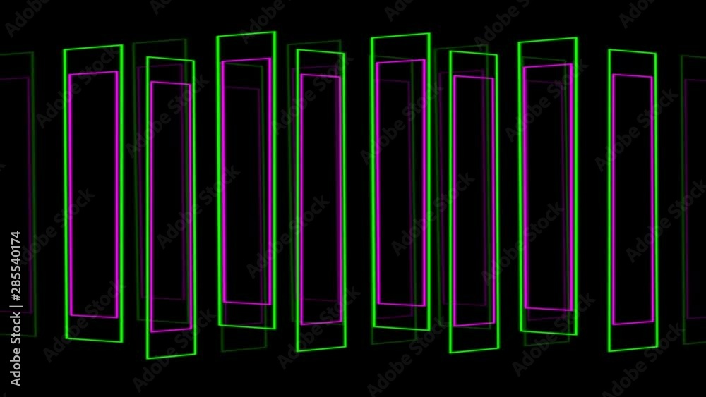 Neon columns on dark background, animation Neon columns on dark background, animation