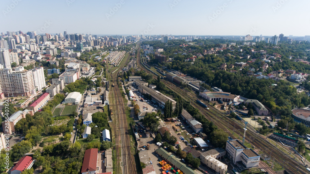 Fototapeta premium aerial view of industrial area