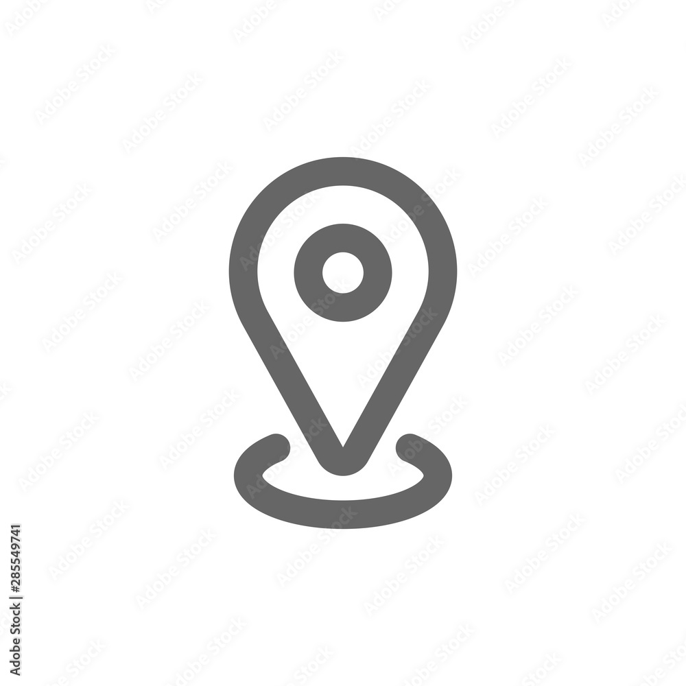 Location linear icon, map pin symbol. Gps marker symbol. Location linear icon, map pin symbol. Gps marker symbol.
