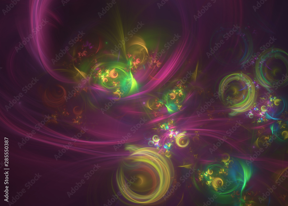 3D rendering abstract fractal light background. 3D rendering abstract fractal light background.